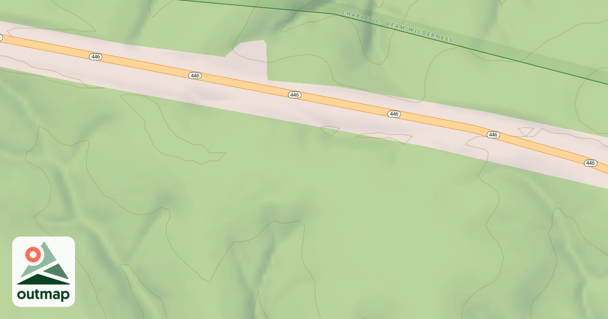 Map of SR 446 MIDDLE PARKING AREA