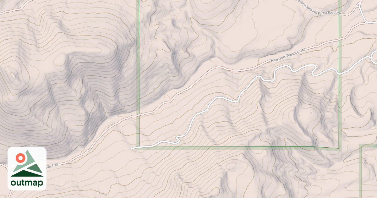 Map of SOUTH FORK TOPONCE