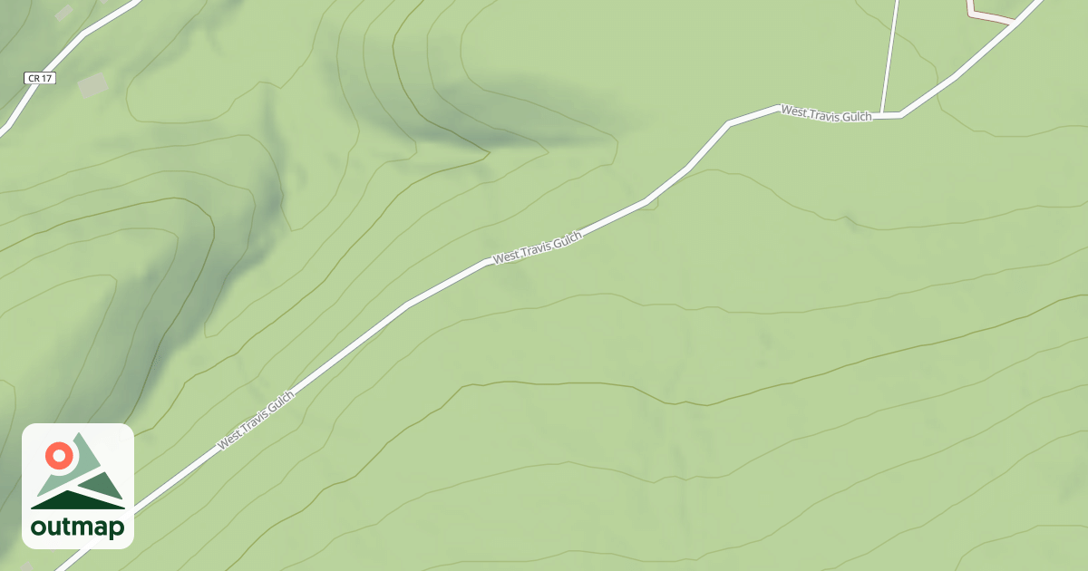 Map of W. TRAVIS GULCH