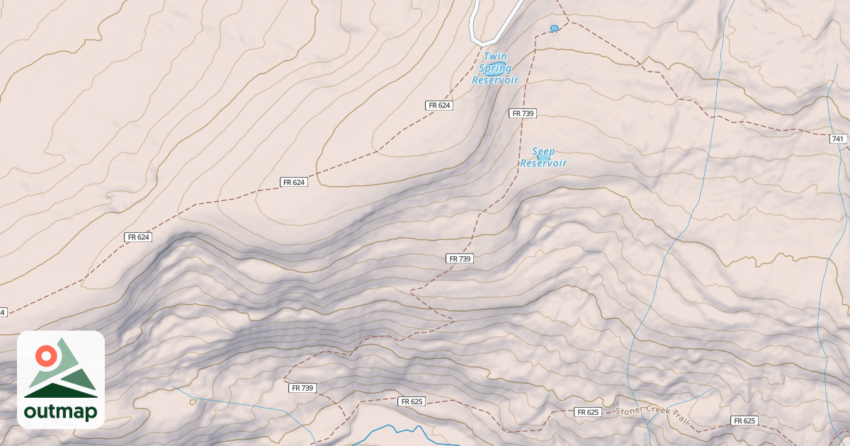 Map of WEST TWIN SPRINGS