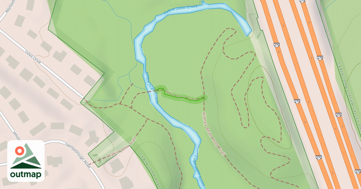 Map of Cabin John Trail
