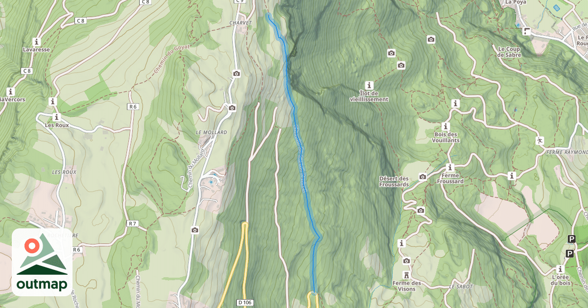 Map of Chemin du Grand Pariset