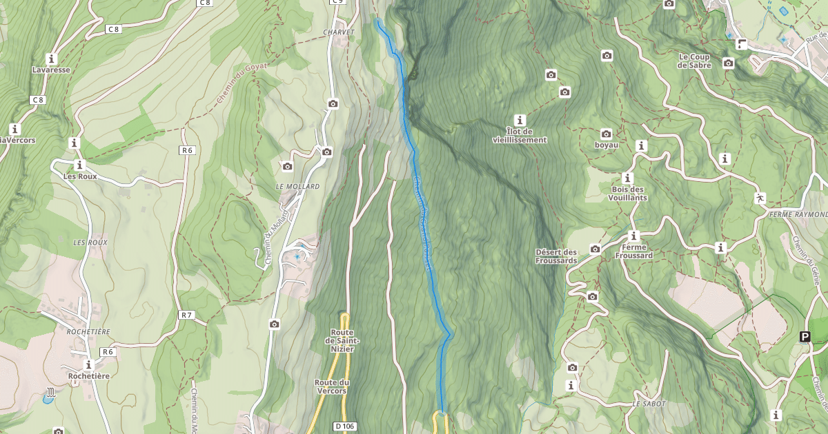 Map preview of Chemin du Grand Pariset