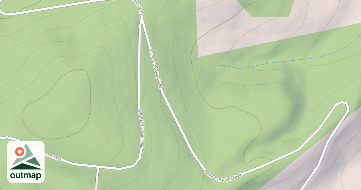 Map of DEVILS GATE VALLEY