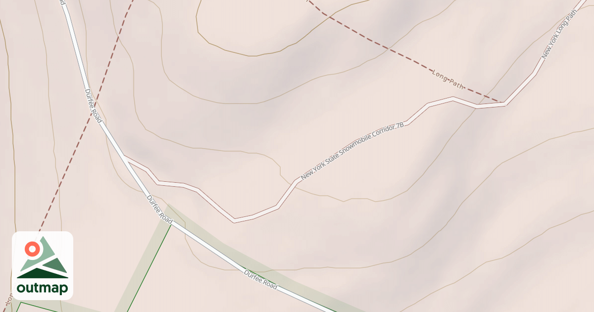 Map of Durfee Road Snowmobile Trail