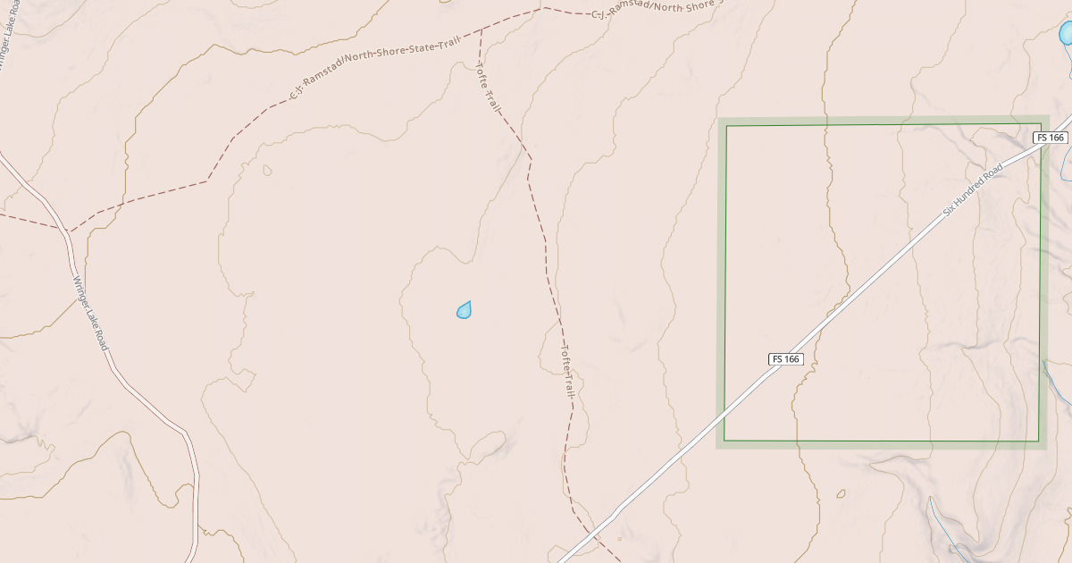Map preview of Leveaux Snowmobile Trail