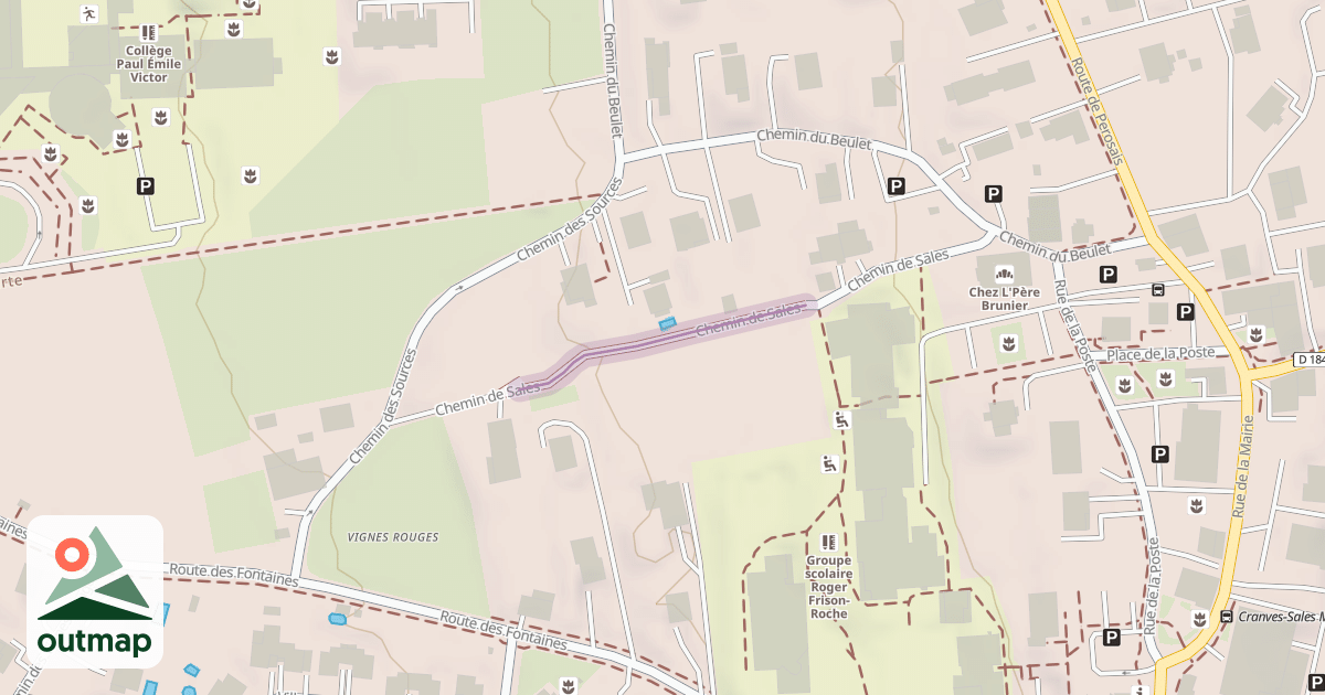 Map of Chemin de Sales