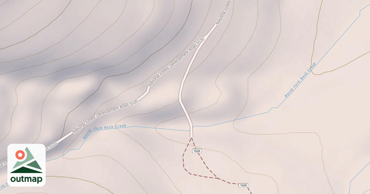 Map of ROCK CREEK LAKE TRAILHEAD