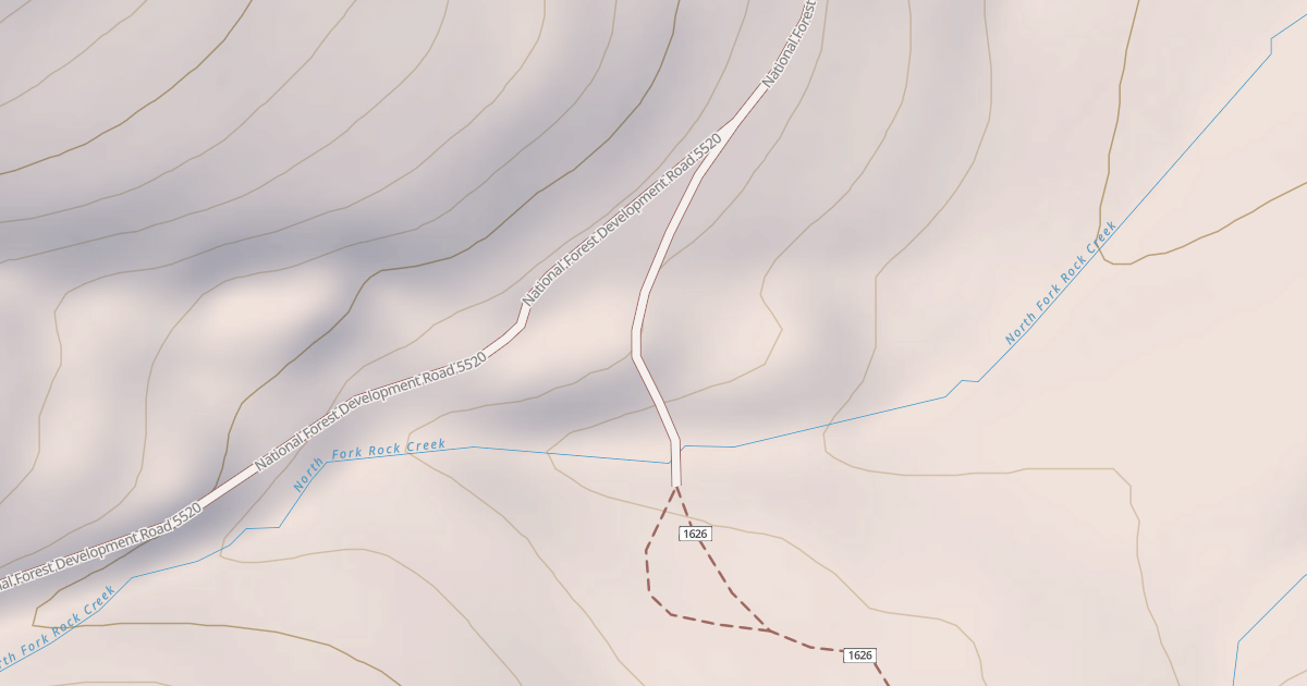 Map preview of ROCK CREEK LAKE TRAILHEAD