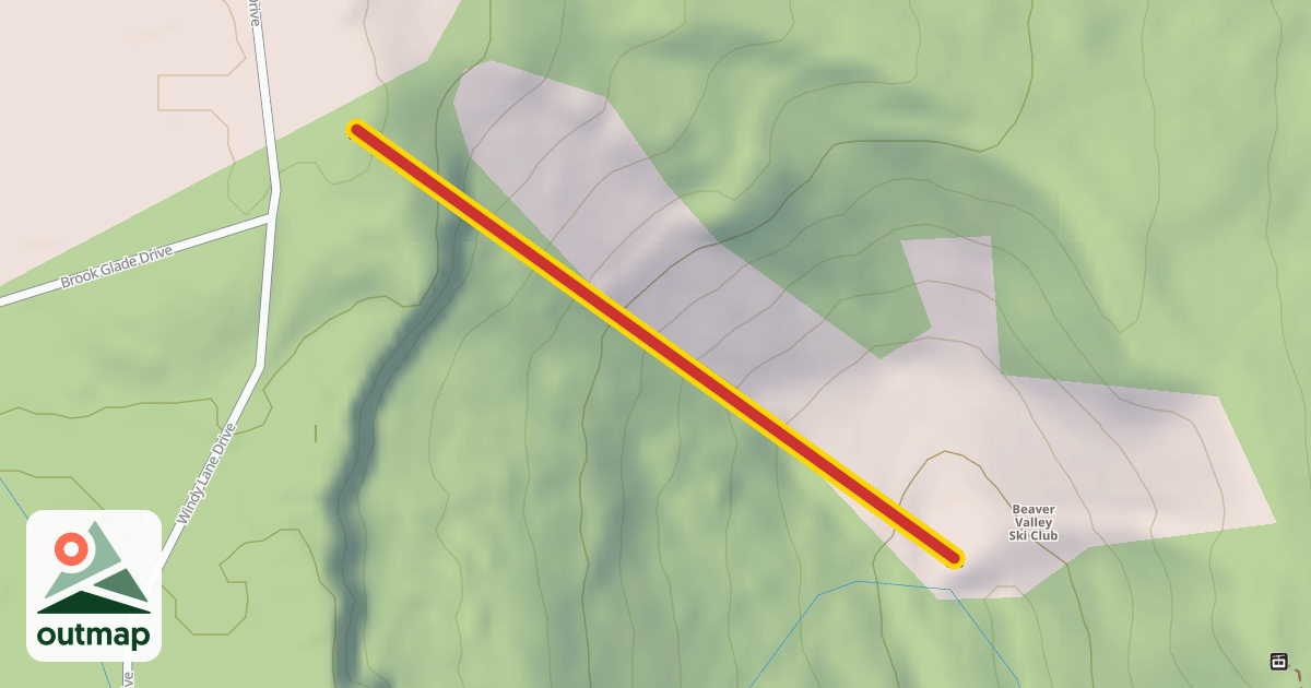 Map of Avalanche Quad Chair