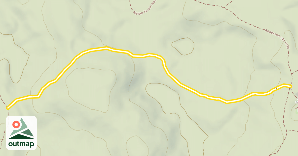 Map of Big Woods Loop, Bjorkland Trail