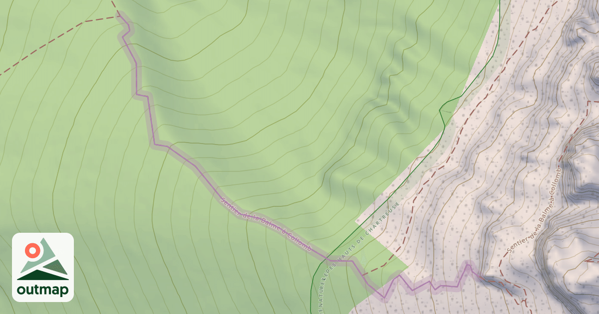 Map of Sentier de la Balme à Collomb