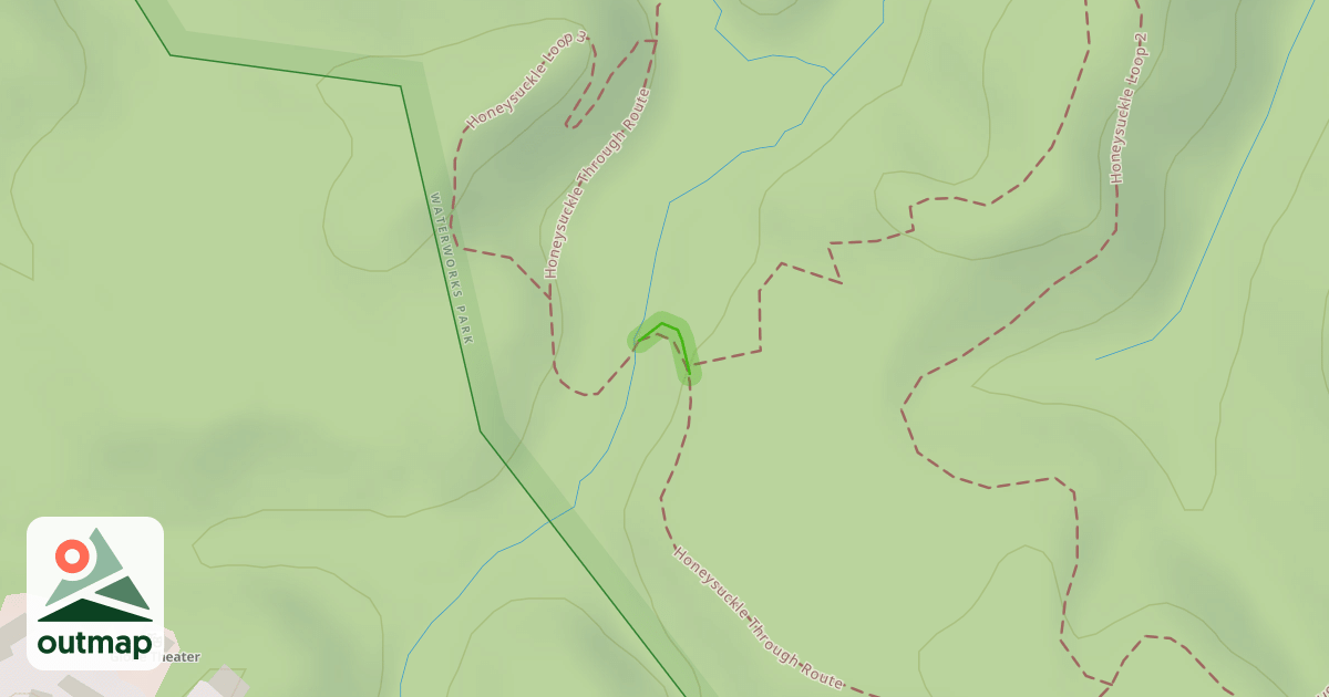 Map of Honeysuckle Through Trail