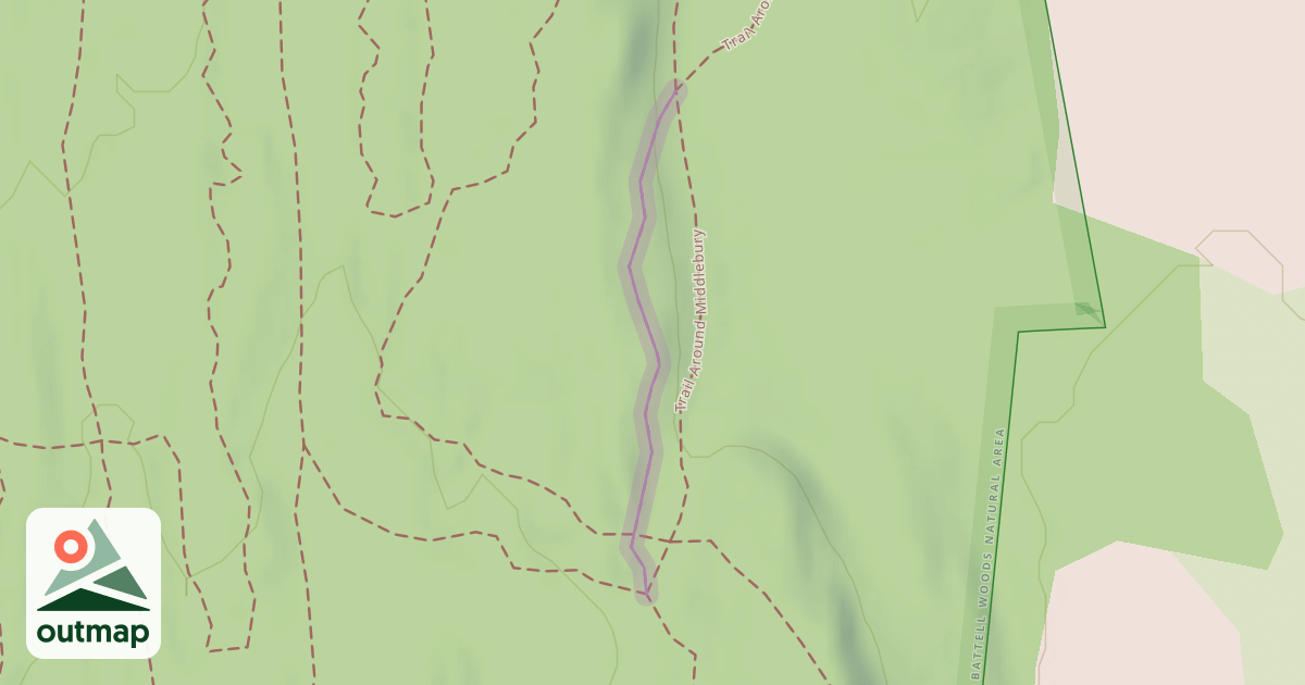 Map of Trail Around Middlebury