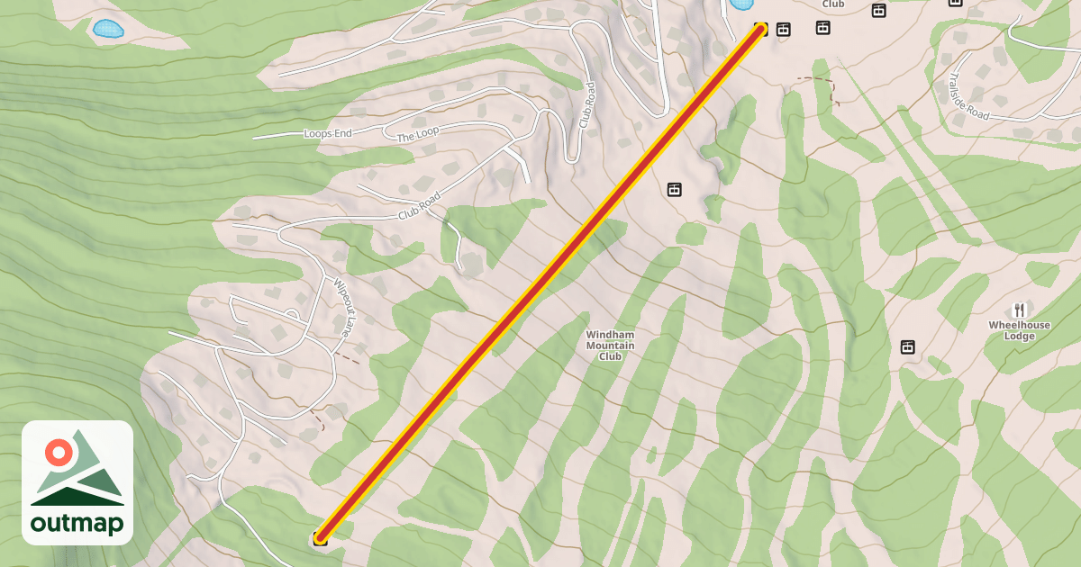 Map of Wonderama Express Quad
