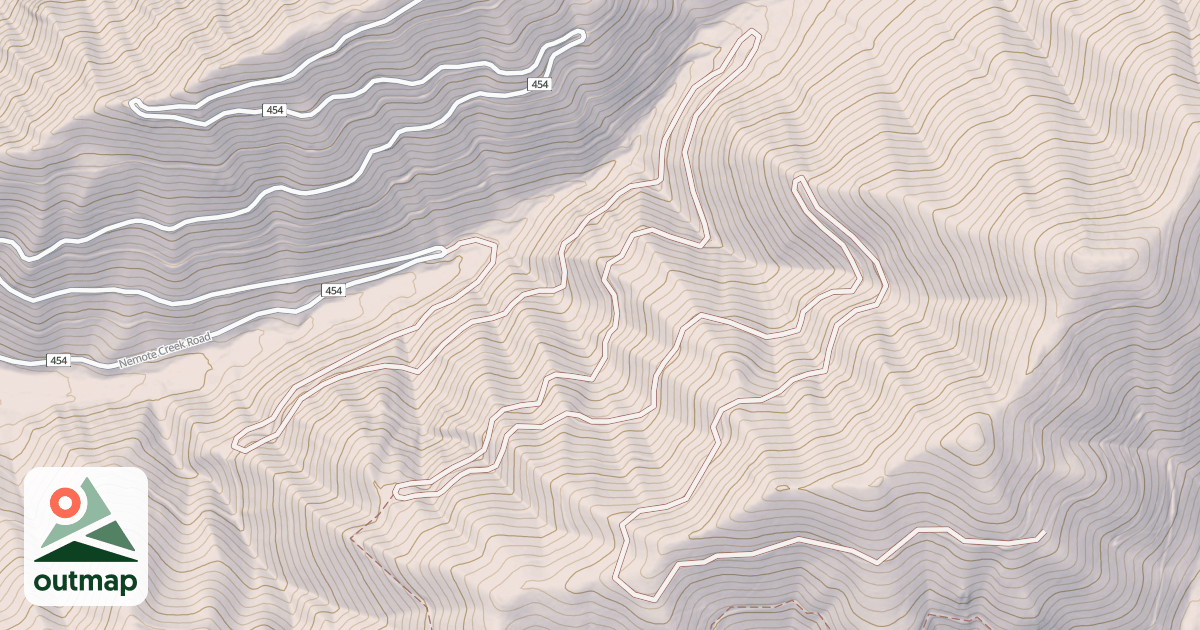 Map of NORTH SHERIDAN RIDGE