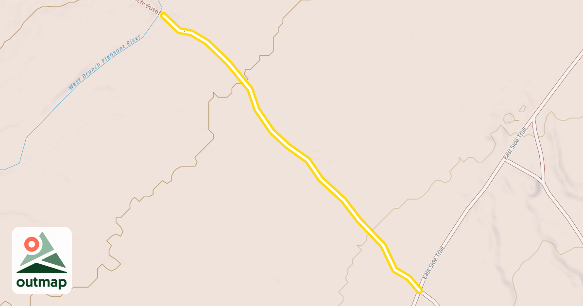 Map of First West Branch Cutoff