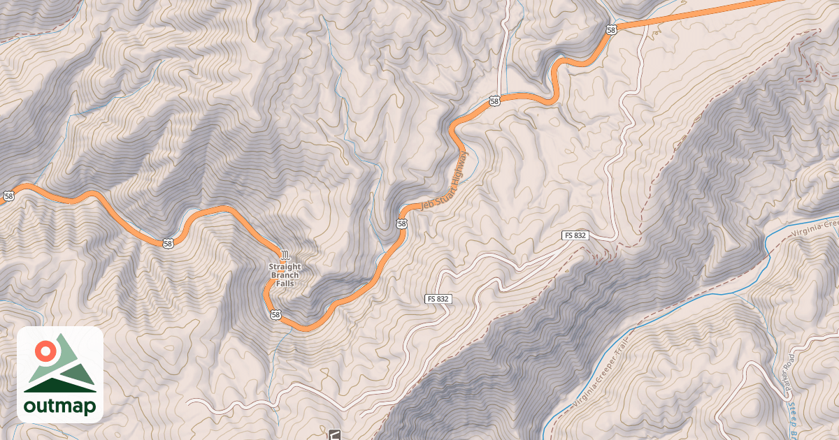 Map of FORK MOUNTAIN