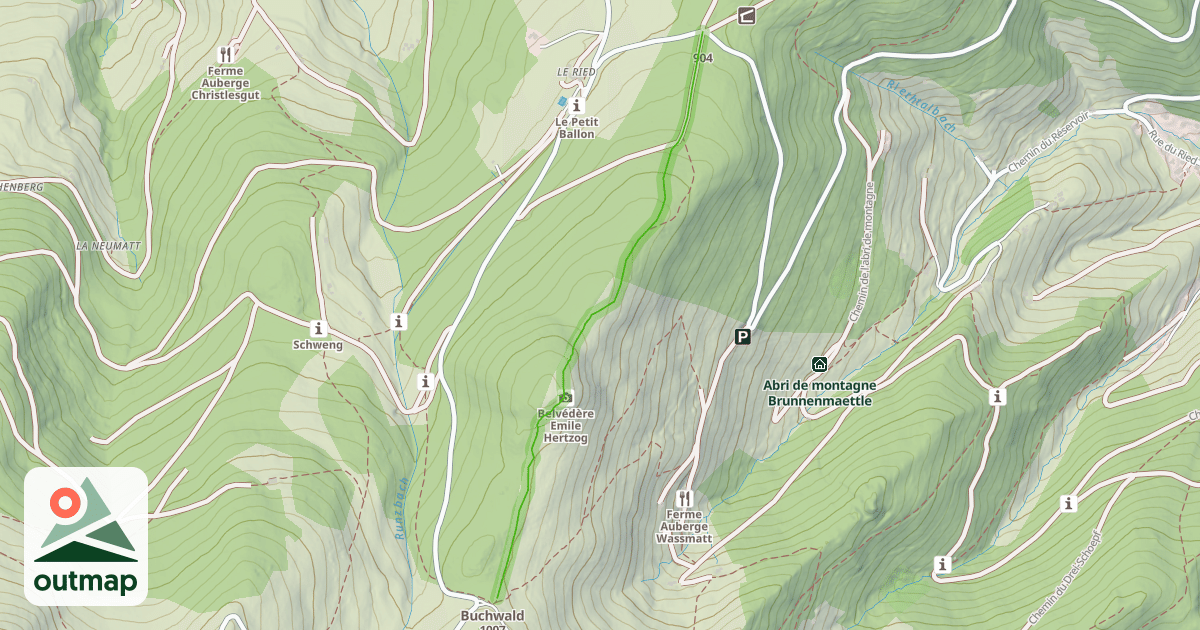 Map of Sentier Émile Hertzog