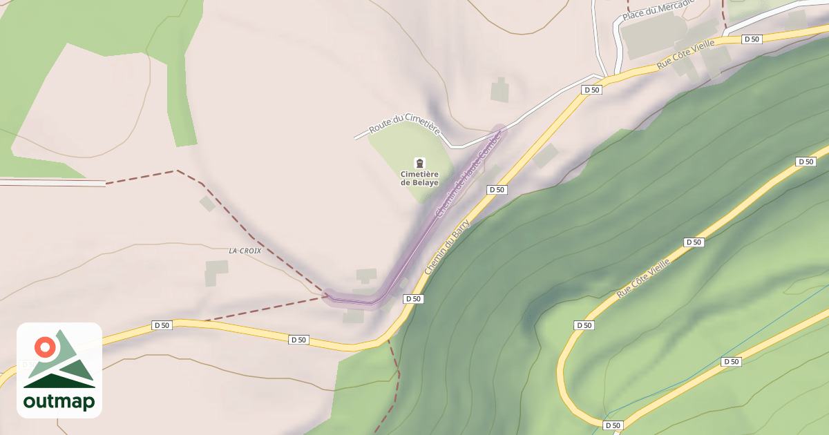 Map of Chemin de Haute Combe