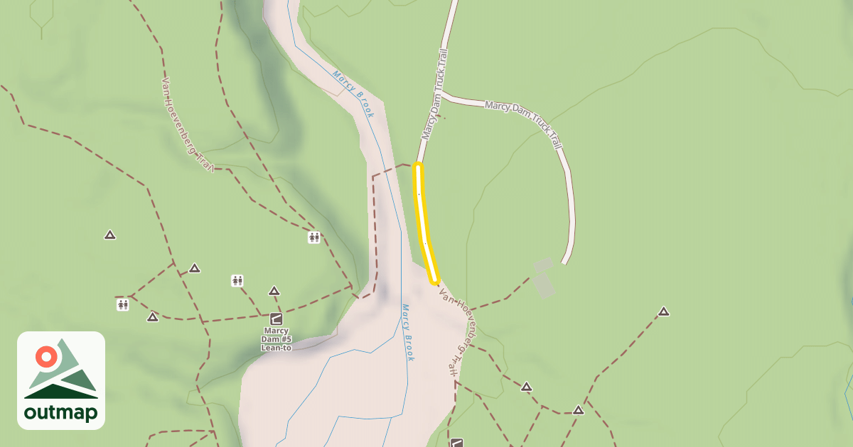 Map of Marcy Dam Truck Trail