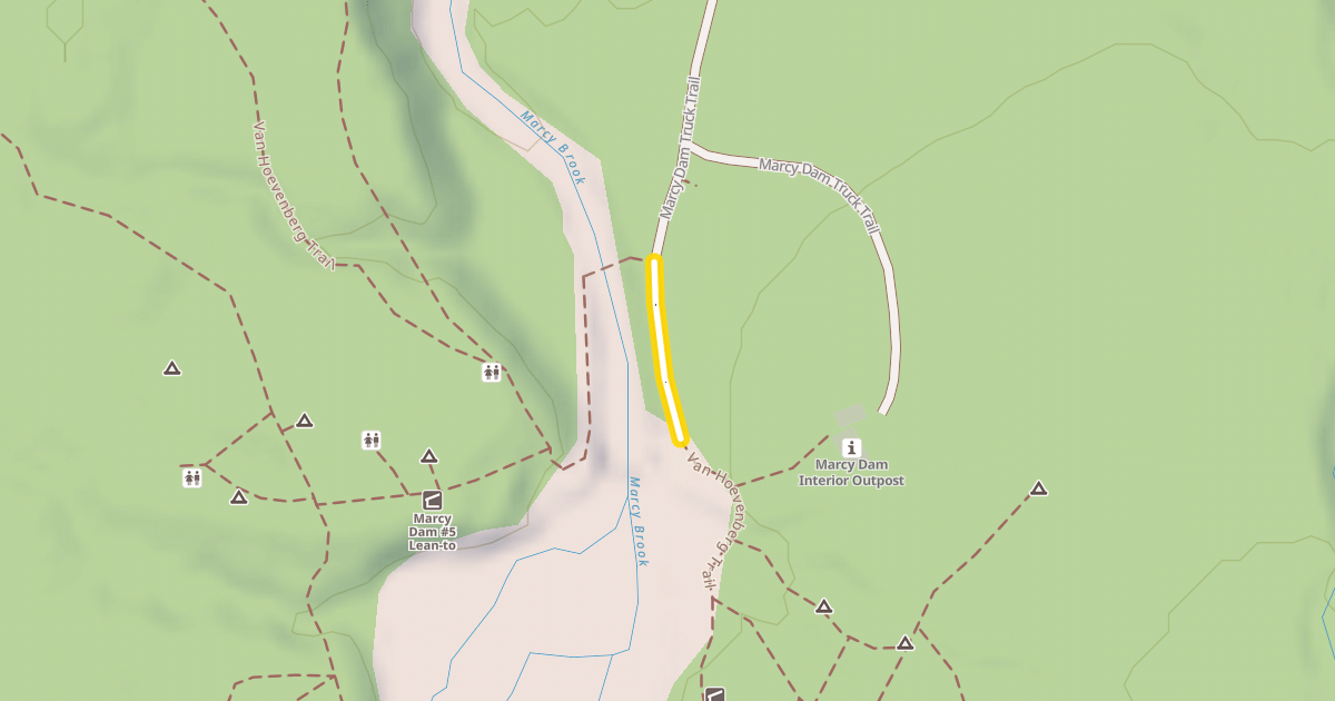 Map preview of Marcy Dam Truck Trail