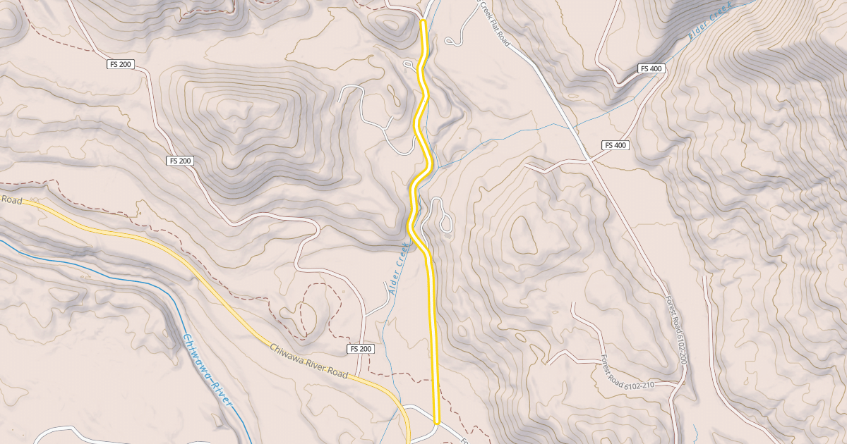 Map preview of Forest Road 6208