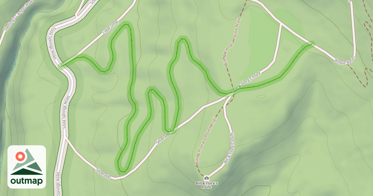 Map of Walter and Esther Hewlett Royal Gorge Rim Trail