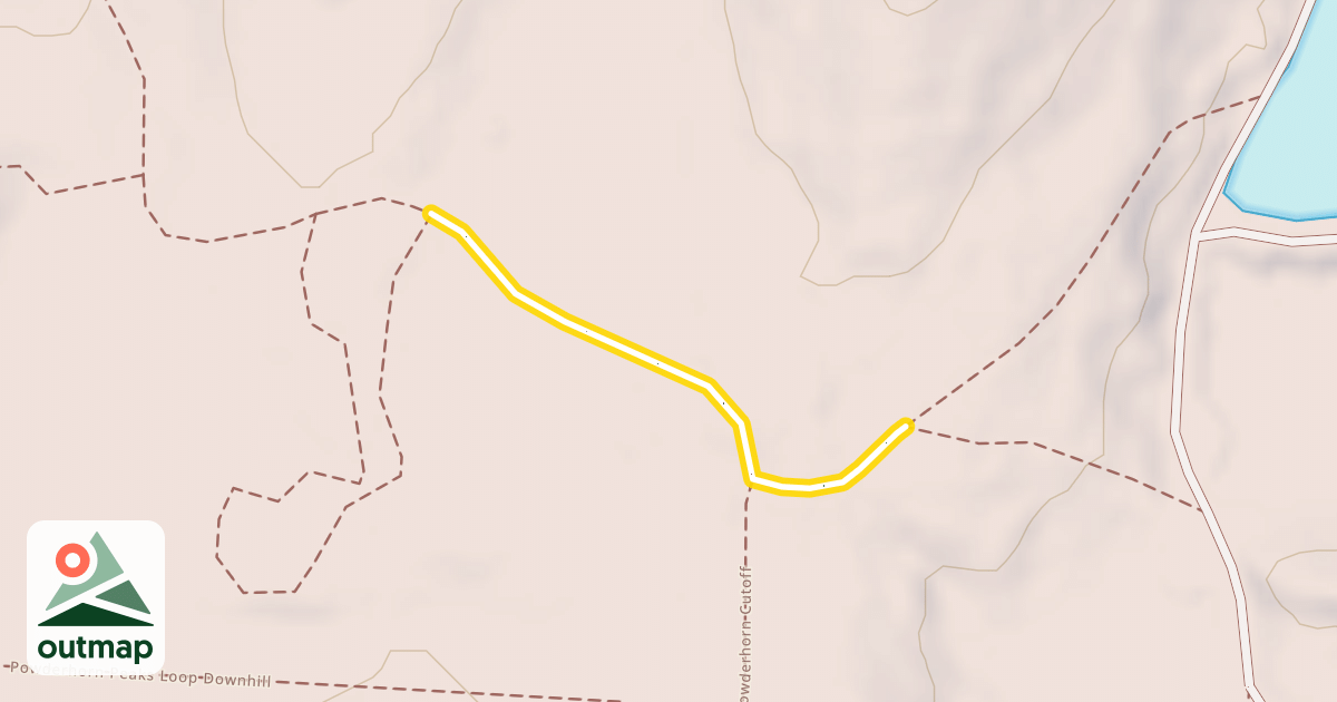 Map of Powderhorn Peaks Loop Downhill
