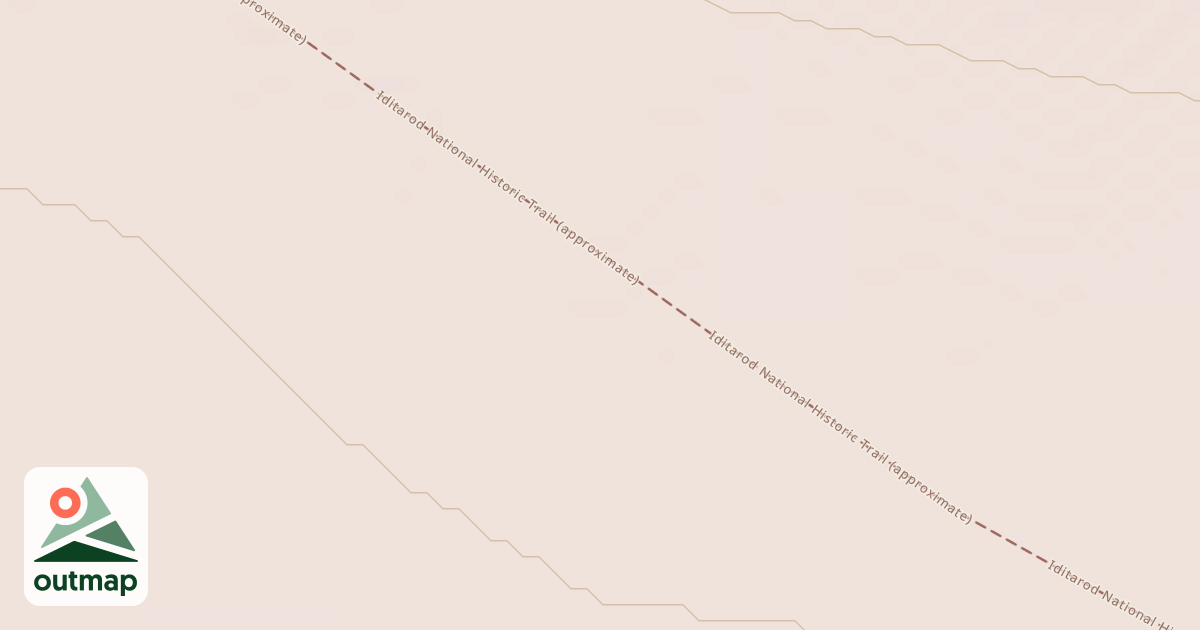 Map of Willow to Nome Winter Trail