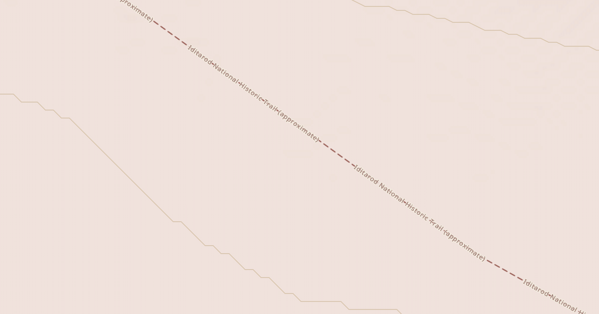 Map preview of Willow to Nome Winter Trail