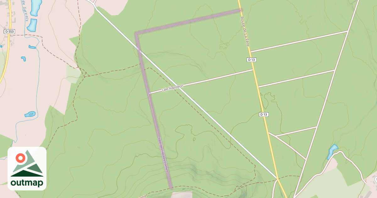 Map of Laie des Hautes Cornes