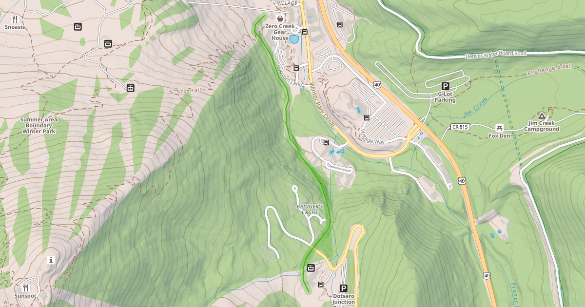 Map preview of Corridor Mary Jane to Winter Park