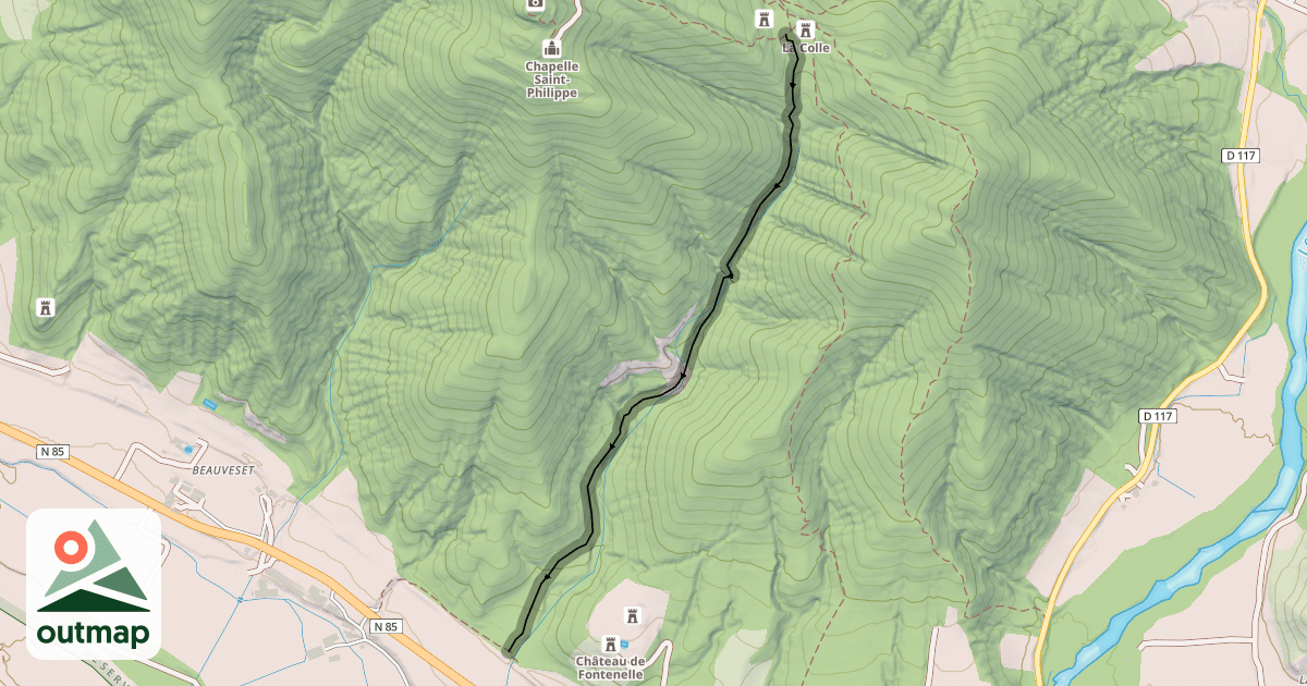 Map of chemin des Sauvées