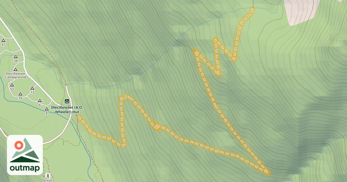 Map of Avalanche Crest Trail