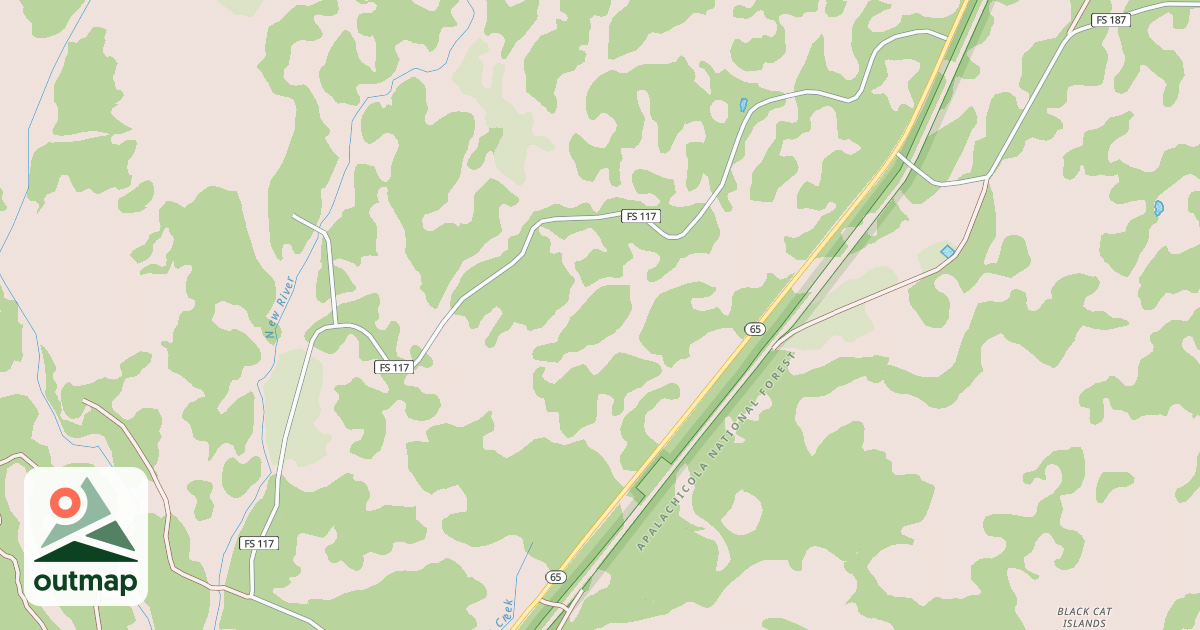Map of MERCER BRANCH