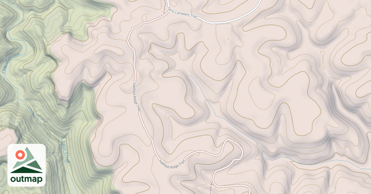 Map of Hatfield Ridge Trail (Segment B)