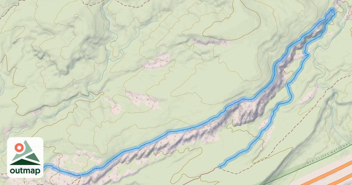 Map of Church Rocks Trail
