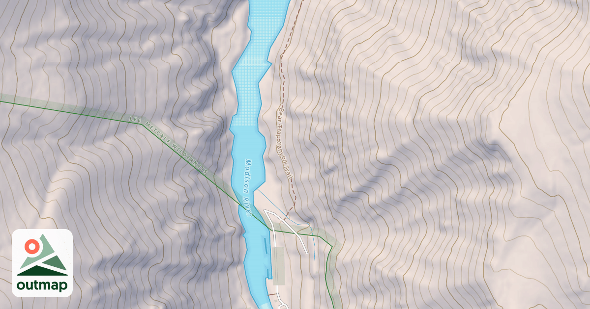 Map of Bear Trap Trail - Nrt