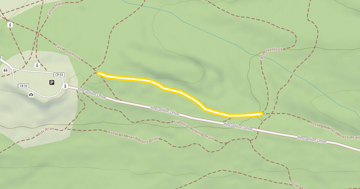 Map preview of Rock & A Hard Place Trail