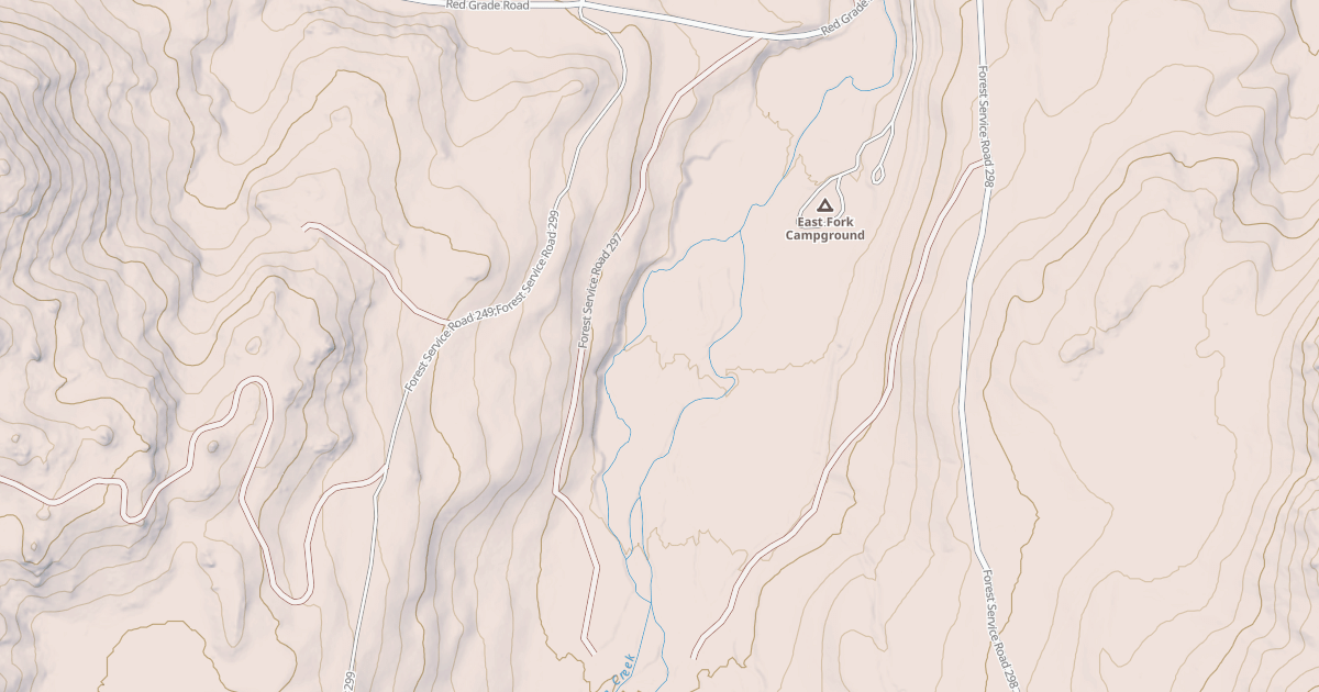 Map preview of EAST FORK CABINS