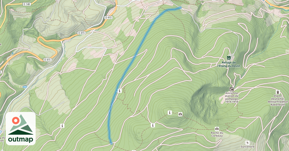 Map of Sentier des Deux Lacs