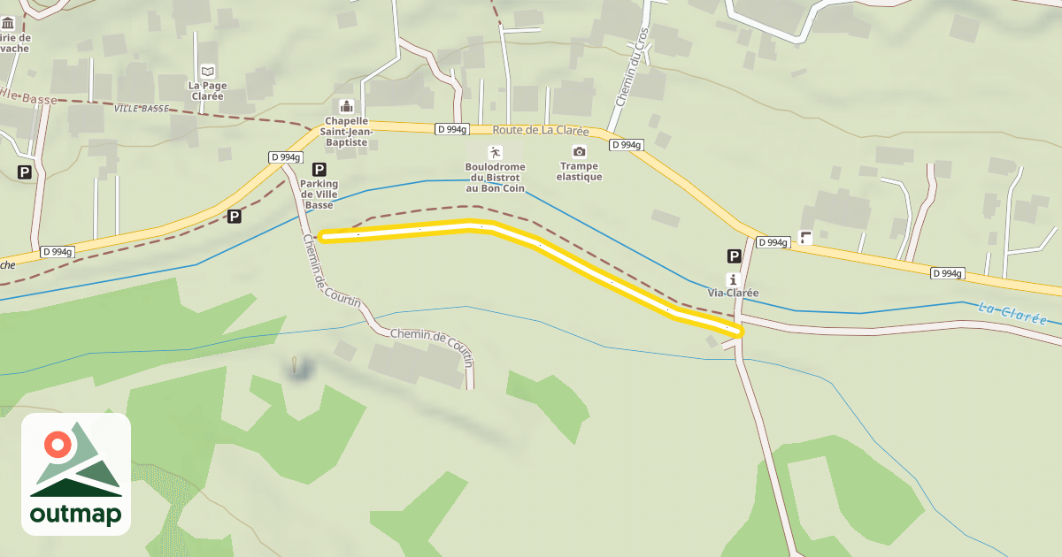 Map of Les Iscles -Ville Basse / Fortville