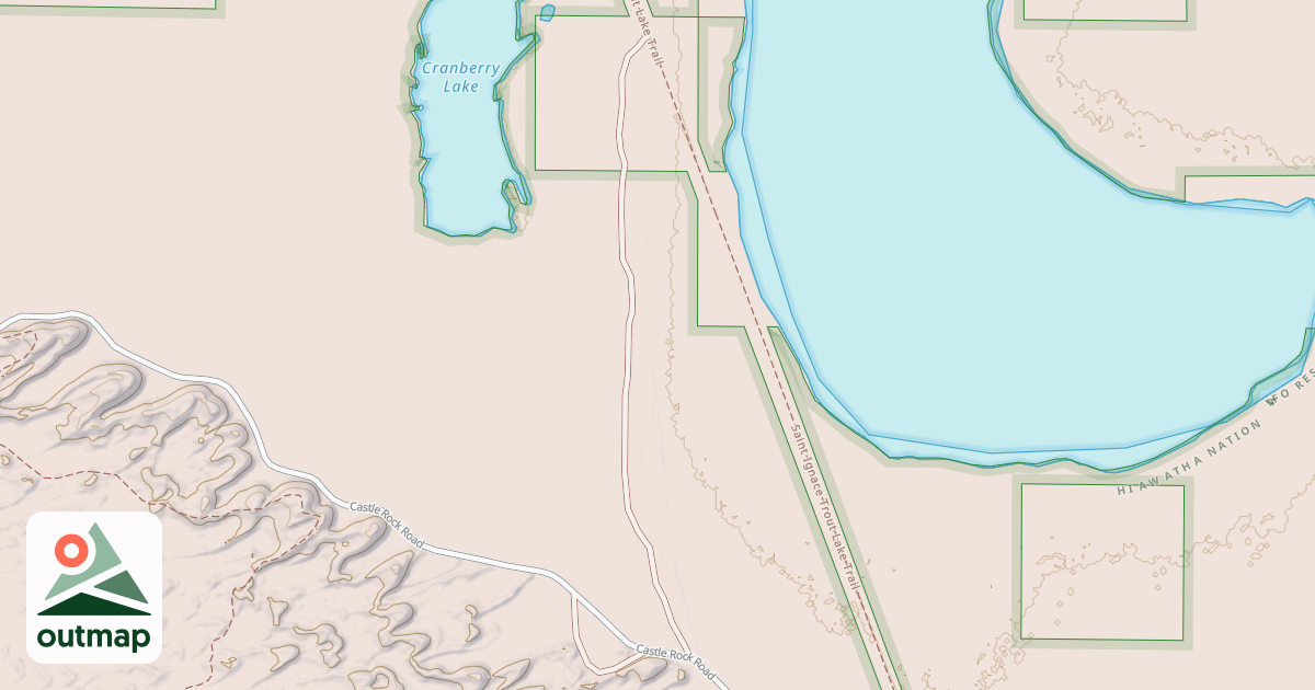 Map of CRANBERRY LAKE/OLD TOWER