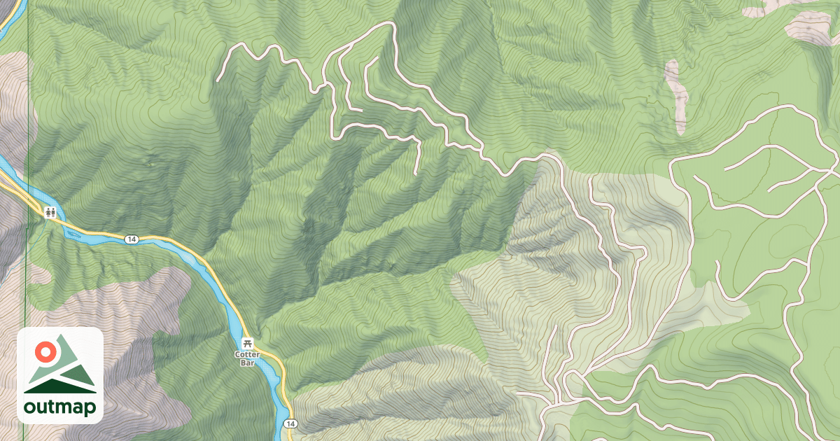 Map of EARTHQUAKE RIDGE