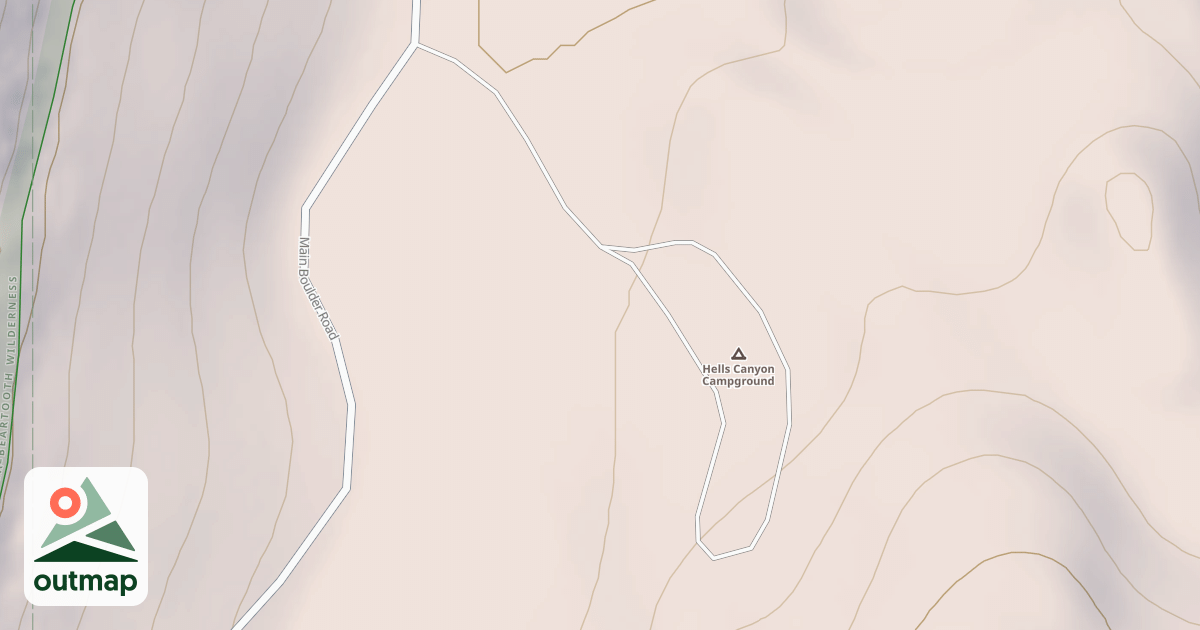 Map of HELLS CANYON CAMPGROUND