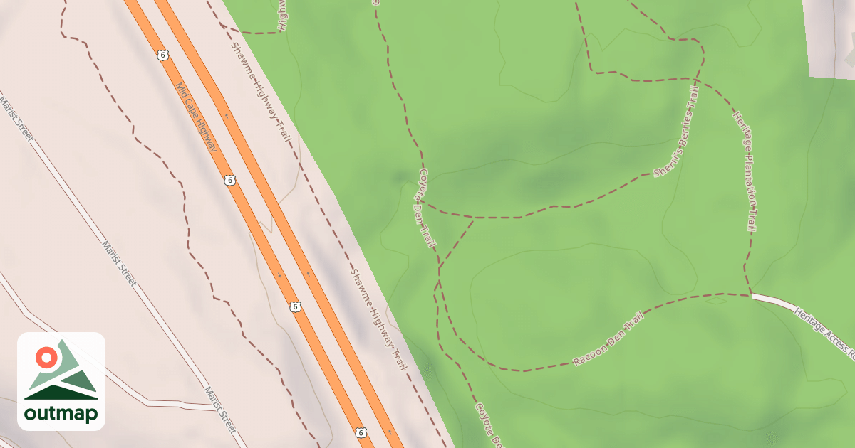 Map of Coyote Den Trail