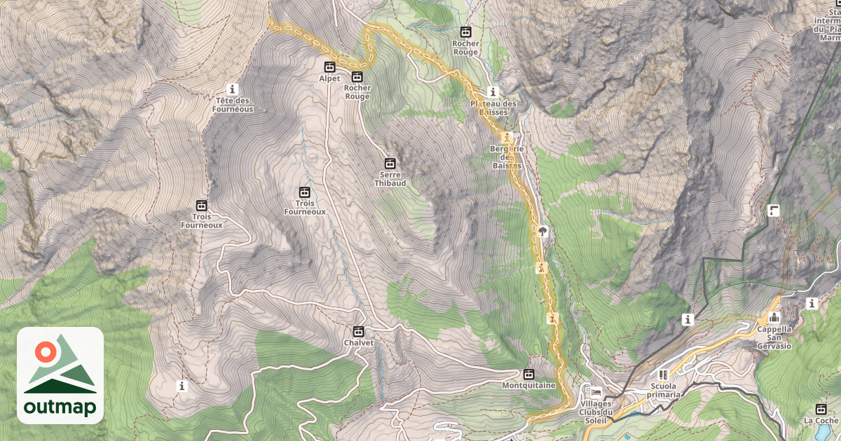 Map of Grand Chalvet — Montgenèvre