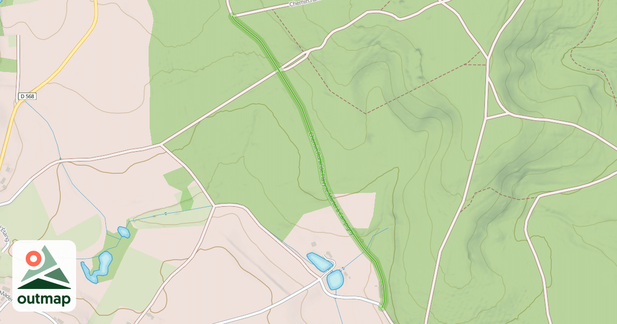 Map of Chemin Rural de Flavy le Martel à Campigny