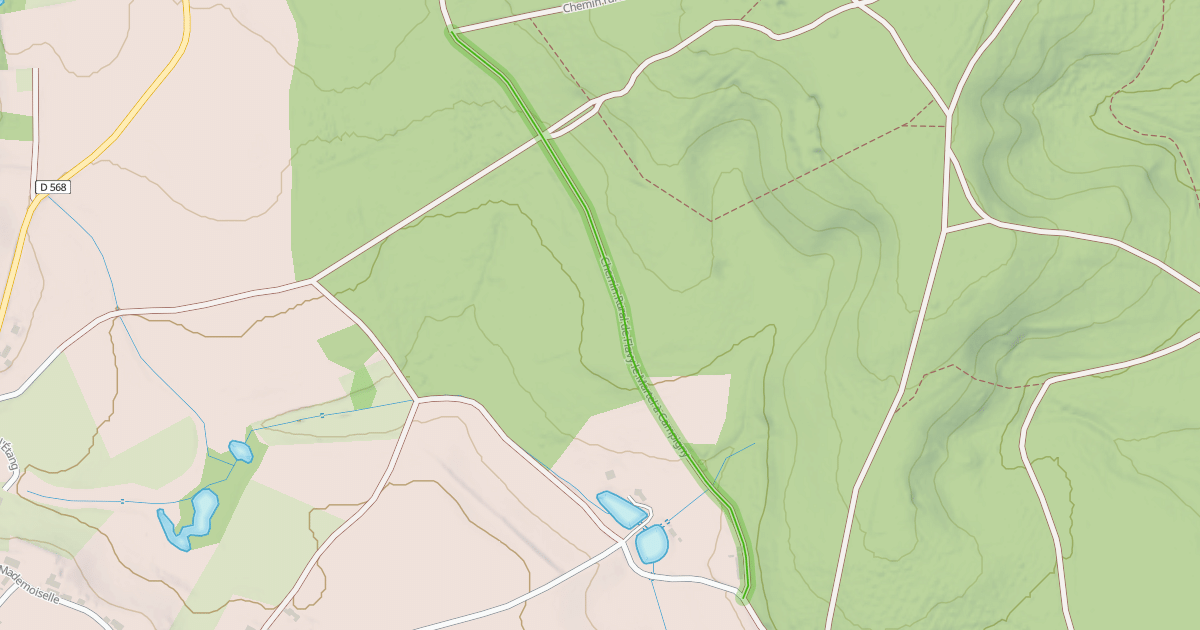 Map preview of Chemin Rural de Flavy le Martel à Campigny